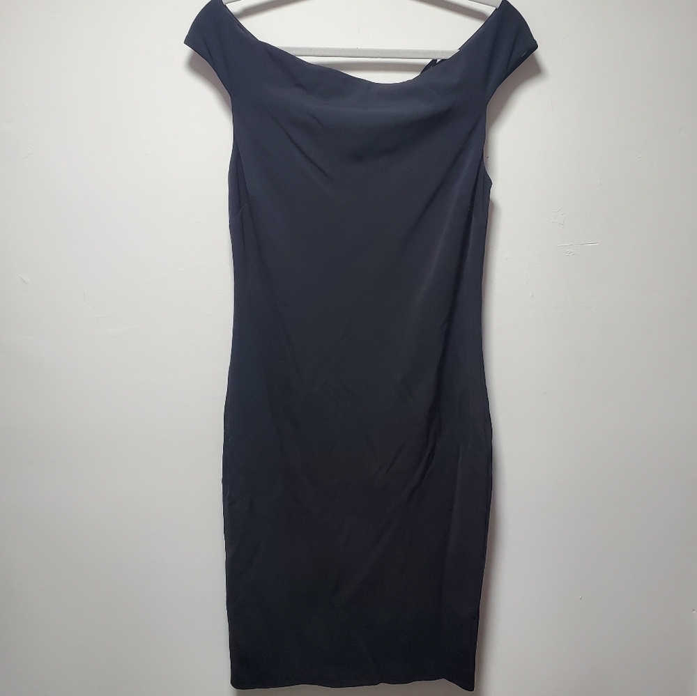 NWT Ted Baker Black Wiona Bardot Bodycon Dress Ted Size 4 Zipper LBD US Size 10